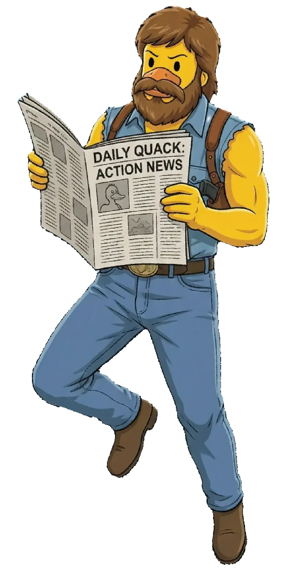 Duck Dorris reads the Daily Quack